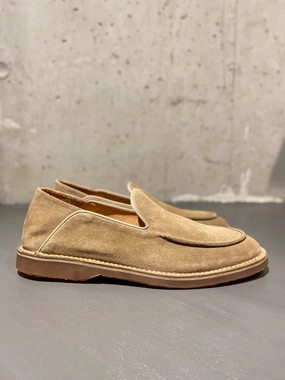 OFFICINE CREATIVE KENT/007 LOAFER SUEDE BROWN Pantoffeln Samt Orientalisch