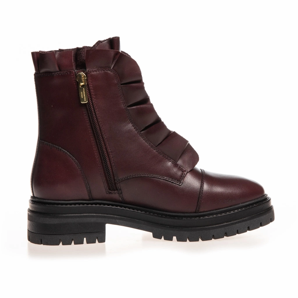 PRETTY - Bordeaux Overknee Stiefel Mit Reißverschluss