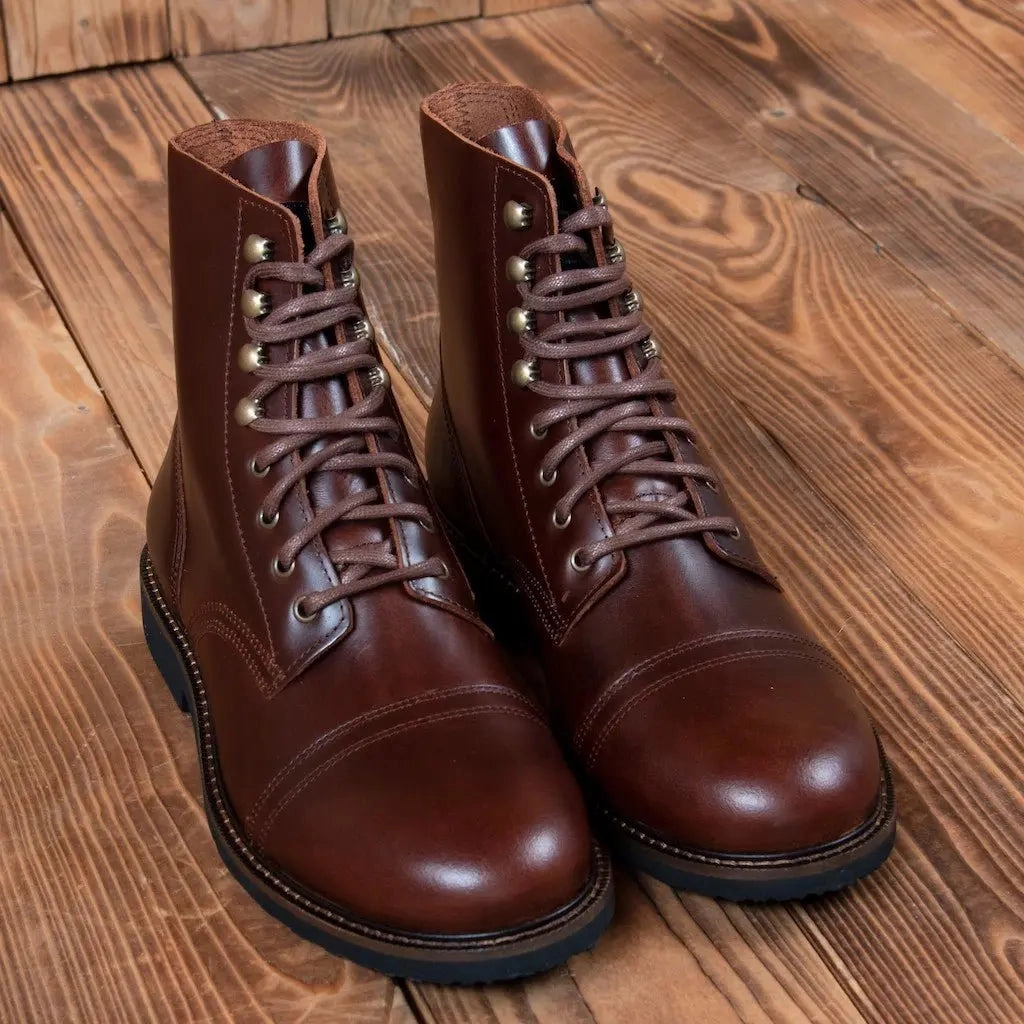 1966 Low Quarters - cognac oiled Stiefel 10cm Absatz