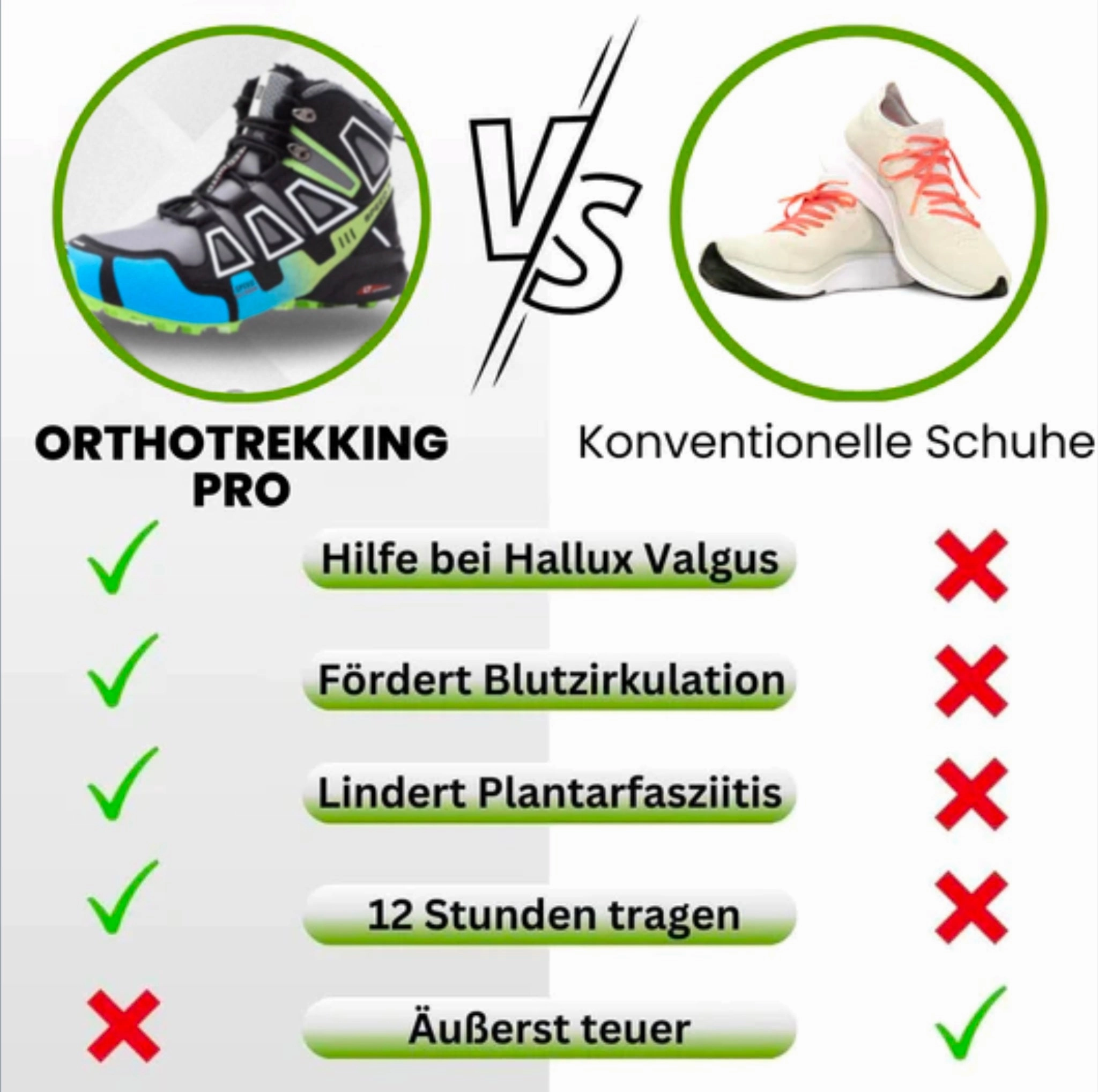 Niedrige Wanderschuhe OrthoTrekking Pro - ergonomische schmerzlindernde Trekking u.-Wanderschuhe
