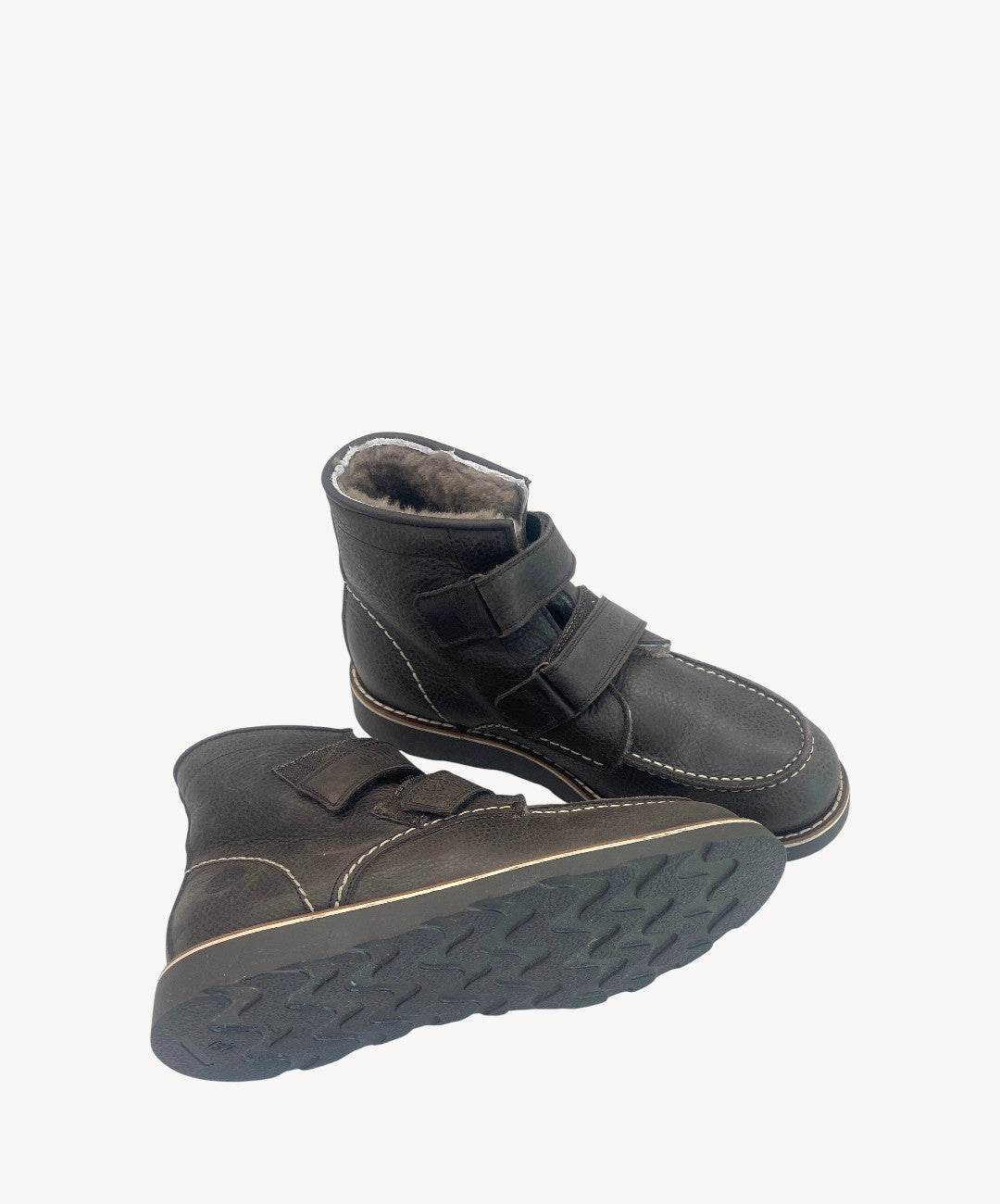 Wehrmacht Stiefel Repro Vewrdecchia Klett Stiefel Lammfell geftter braun