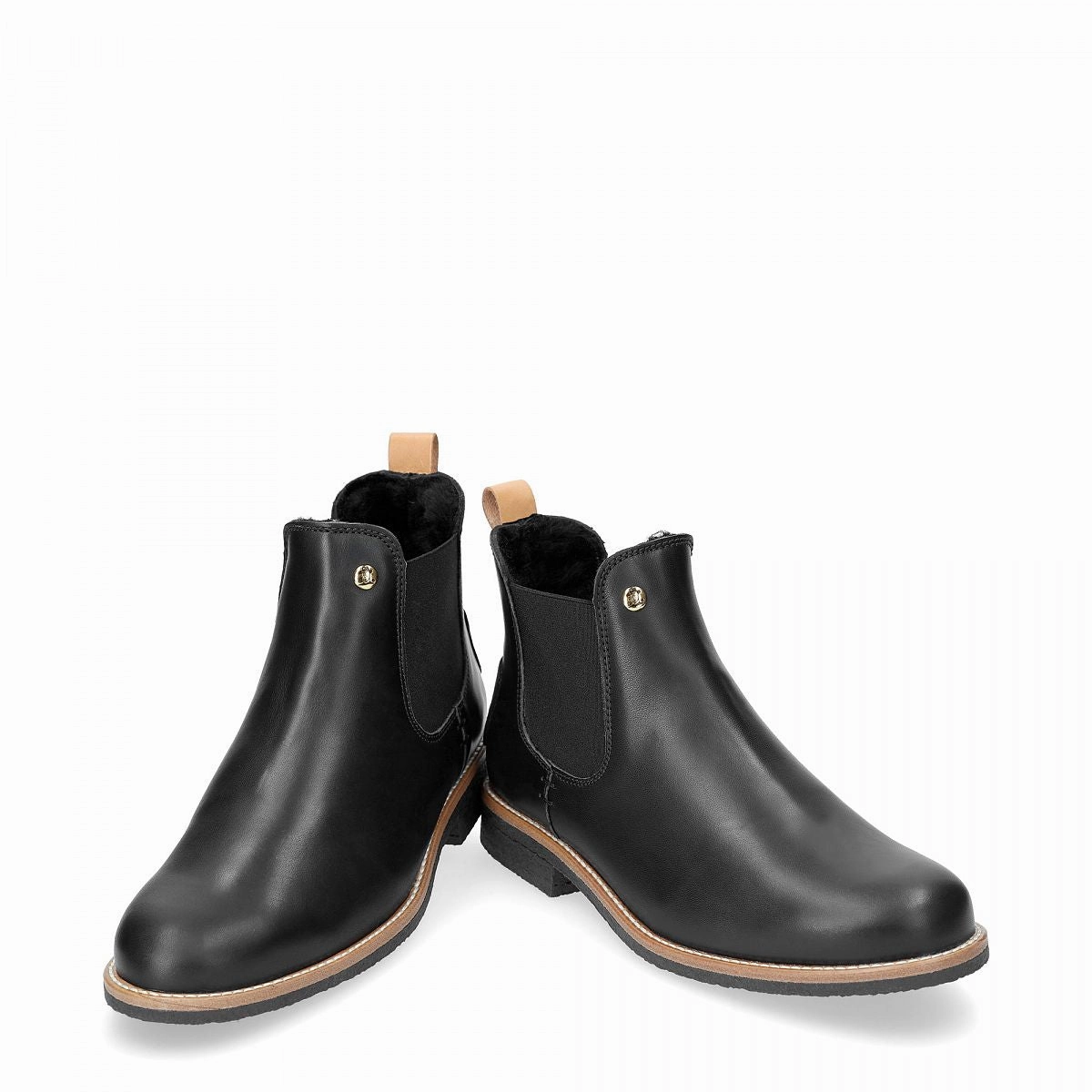 Panama Jack Damen Chelsea Boots Giordana Schwarz Nappa Waterproof Chelsea Boots With Leggings