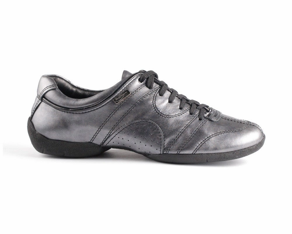 PD Casual Tanzschuhe in Black Silver Leather Lederschuhe Zeit