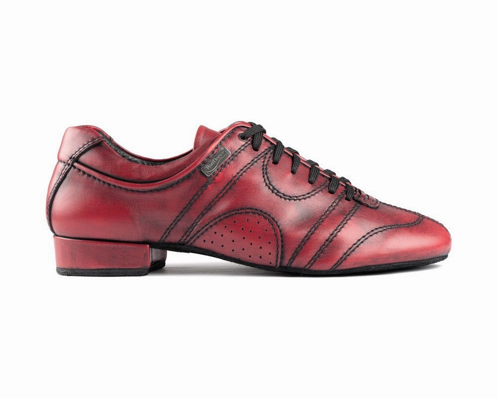 Lederschuhe Weiten So Geht's PD Casual Tanzschuhe in Bordeaux mit Wildleder Sohle