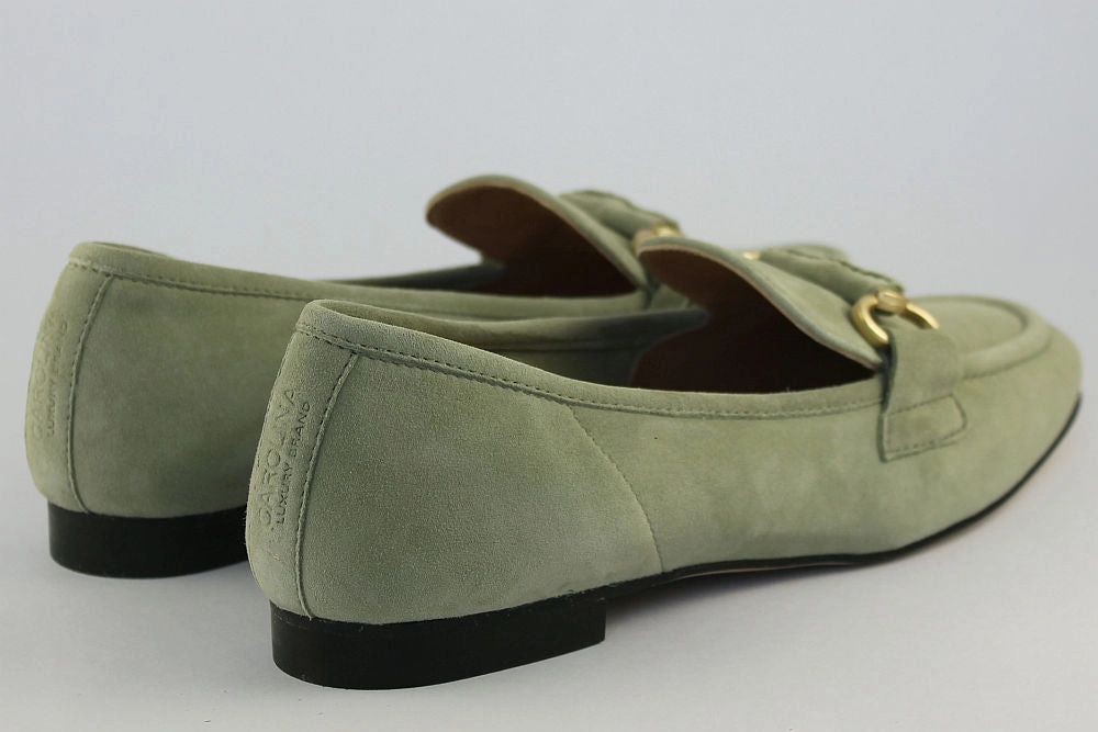 'Cara' in Soft Sage Grain Loafers