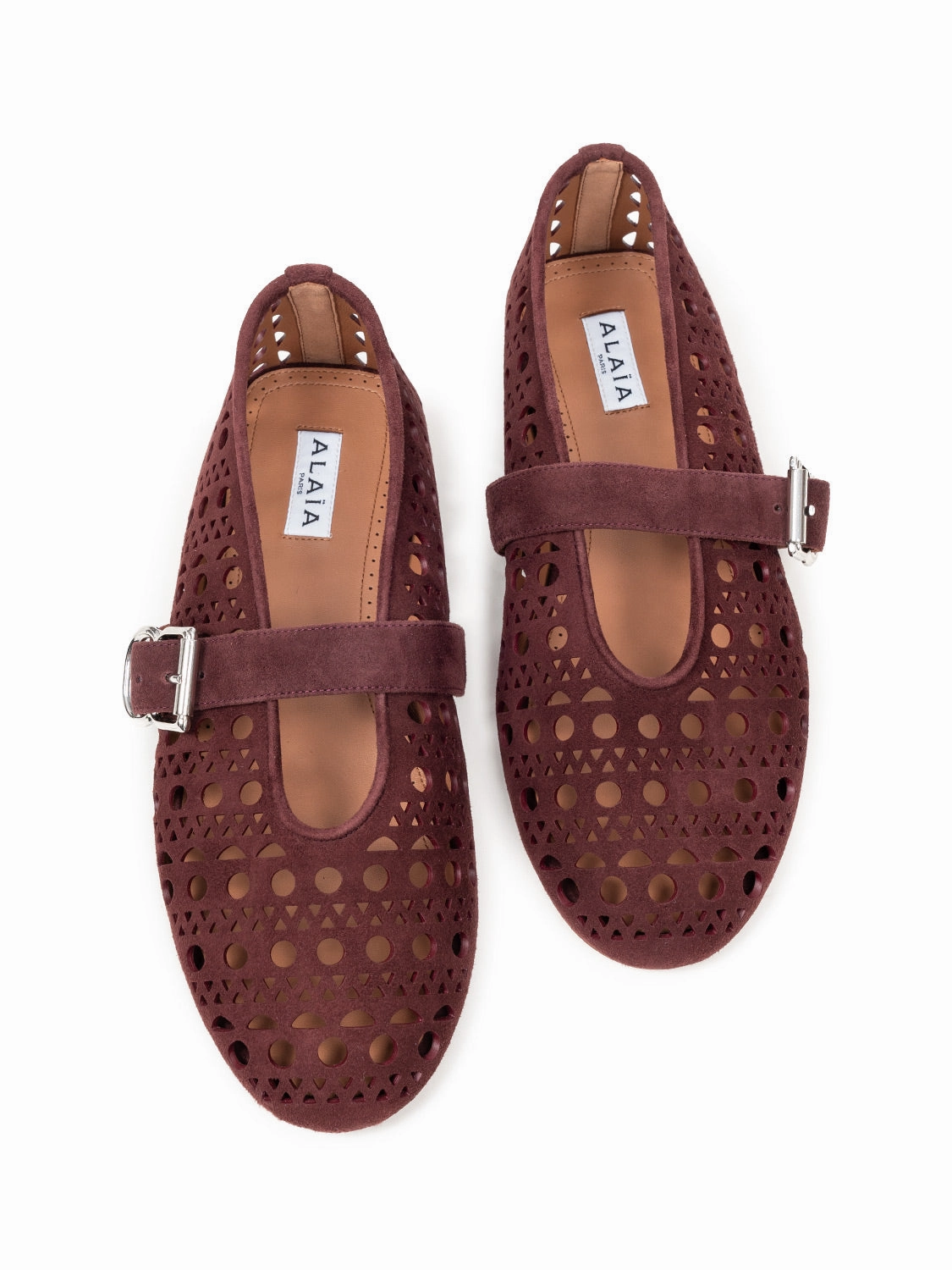 Lederschuhe Knöchel Vienne Ballerina in Wildleder