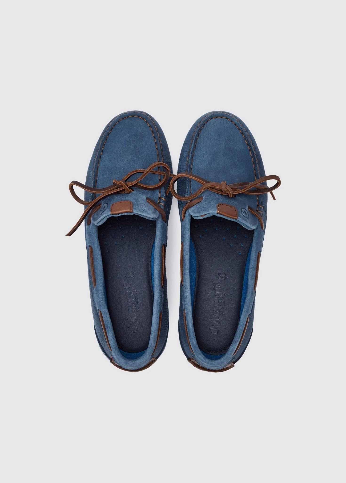 Lederschuhe Zweifarbig Coral Damen dubarrylite Bootsschuh - Denim