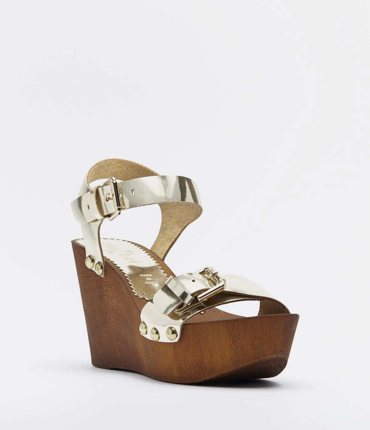 Gladiatoren High Heels Plateau Riemchen Sandalette Letizia gold