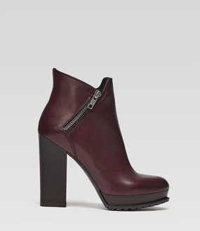 Plateau Stiefelette Emma bordeaux Stiefeletten Mit Plateau Absatz