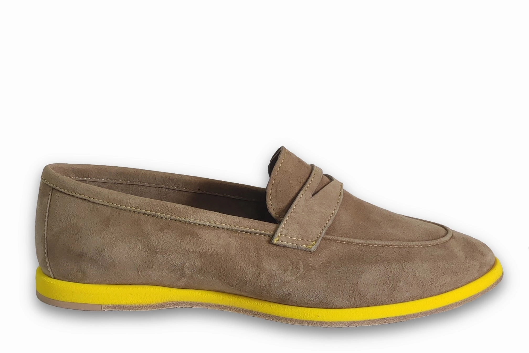Pocket Primula Beige&Giallo Loafers In Winter