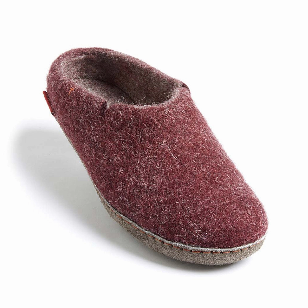 Classic Slipper - Filzpantoffel mit Ledersohle, dunkelrot Sesamstraße Pantoffeln