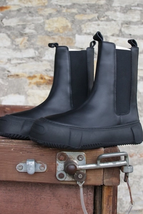 Chelsea Boots With Leather Soles Pluslavie / Pl Chelsea-Boots in schwarz - vegetarisches Leder