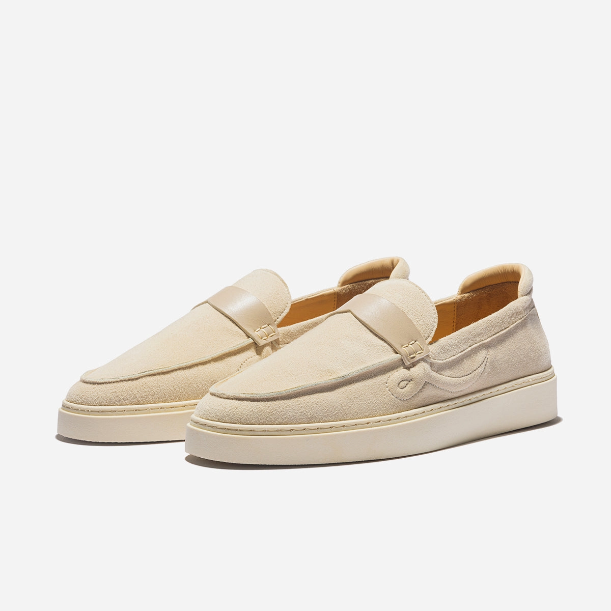 PRE ORDER - Low Top - Milano - Beige Dunkelblaue Sneaker