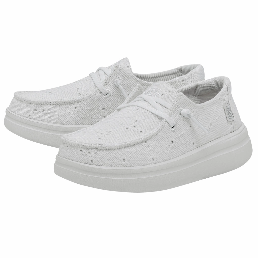 Lederschuhe Creme Wendy Rise Eyelet Kinder - Chapel Bells