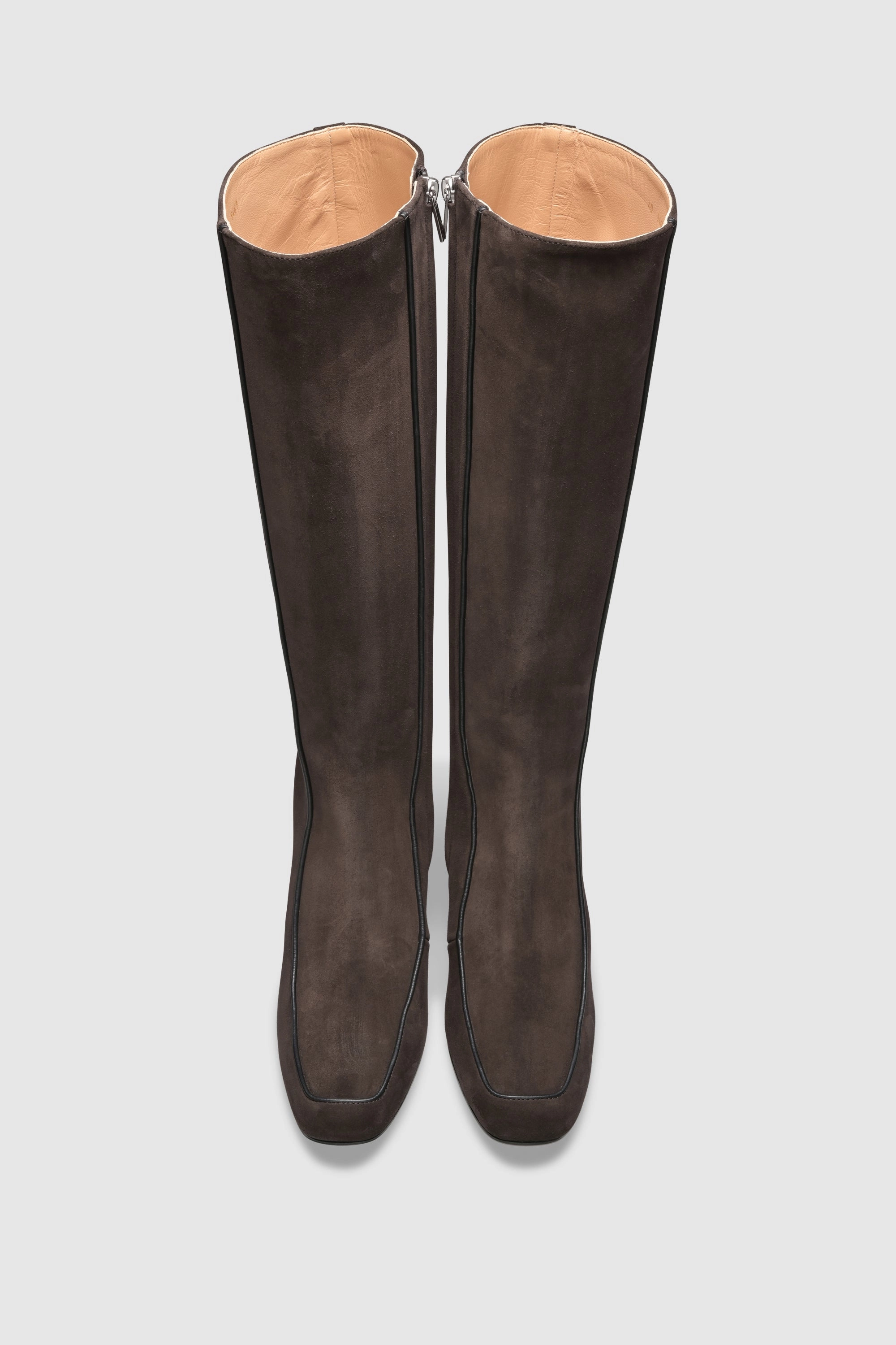 Tucci Stiefel Stiefel 9467 Velour Chocolate Black