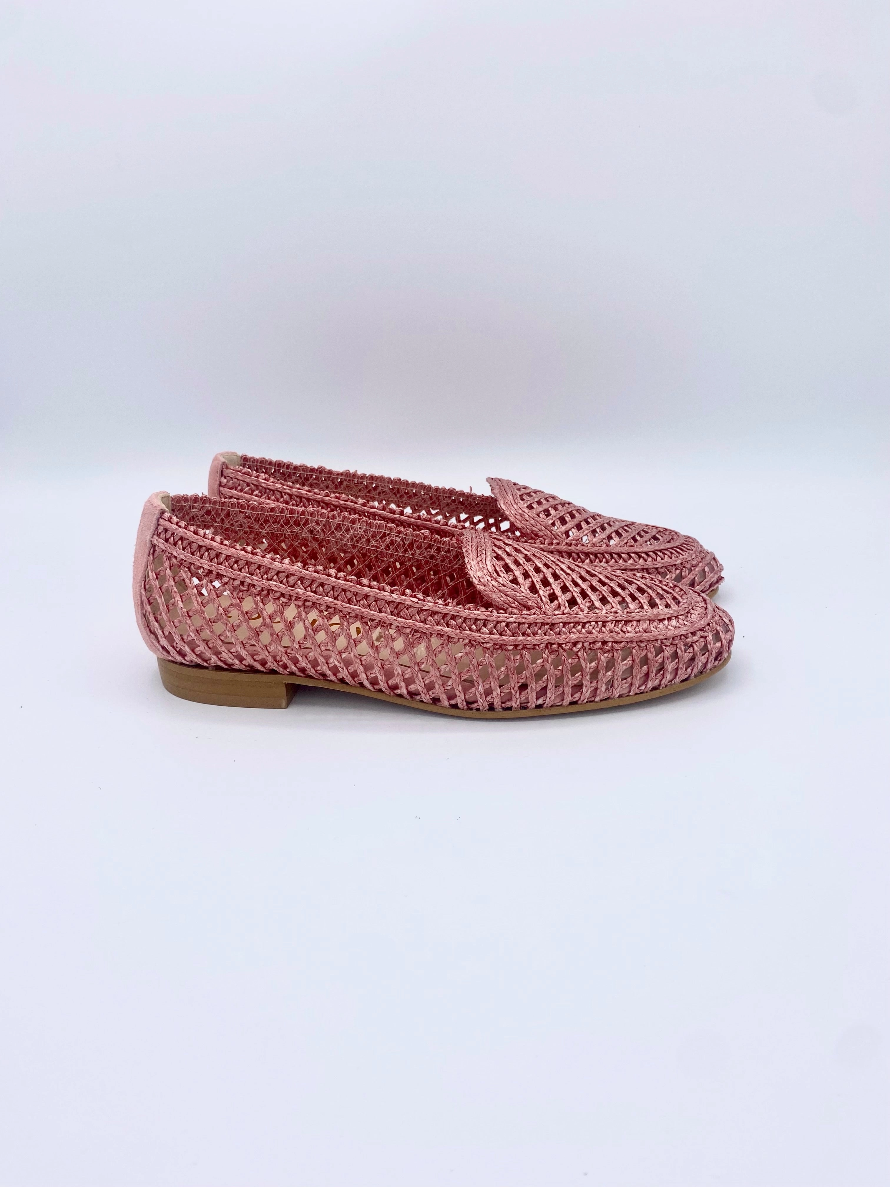 RAFIA METALLIC ROS MOKASSINS Lederschuhe Färben Mit Schuhcreme