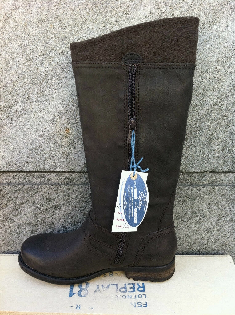 Otto Schuhe Stiefel Replay Hellen Damenschuhe Schuhe Stiefel Boots Leder Hellen NEU