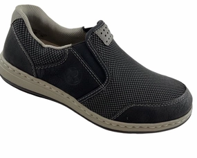 Rieker  Herren Slipper 17363-00 Extraweite Graphitschwarz Spanische Pantoffeln