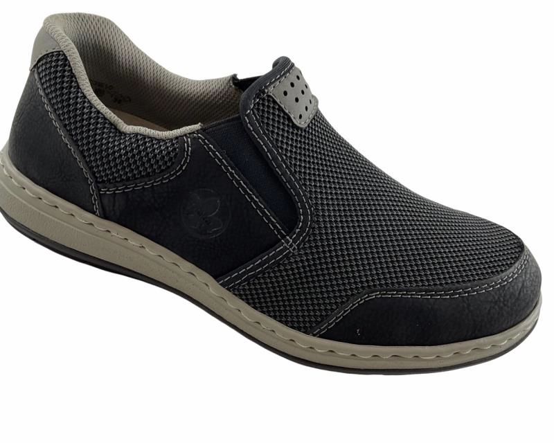 Rieker  Herren Slipper 17363-00 Extraweite Graphitschwarz Pantoffeln Bayern München 41