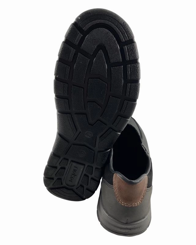 Rieker Herren Slipper Halbschuh  extra weit 03651-00 Schwarz Winter Pantoffeln Gefüttert