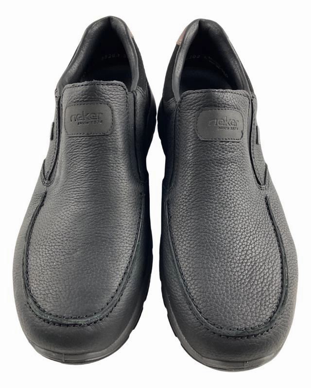 Handwerker Pantoffeln Rieker Herren Slipper Halbschuh  extra weit 03651-00 Schwarz