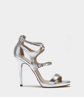 High Heels Light In The Box Riemchen Sandaletten Chiara silber