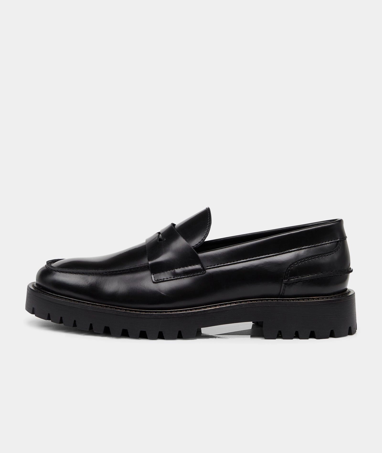 Aaron Penny Loafer - Black Polido Hailey Loafers