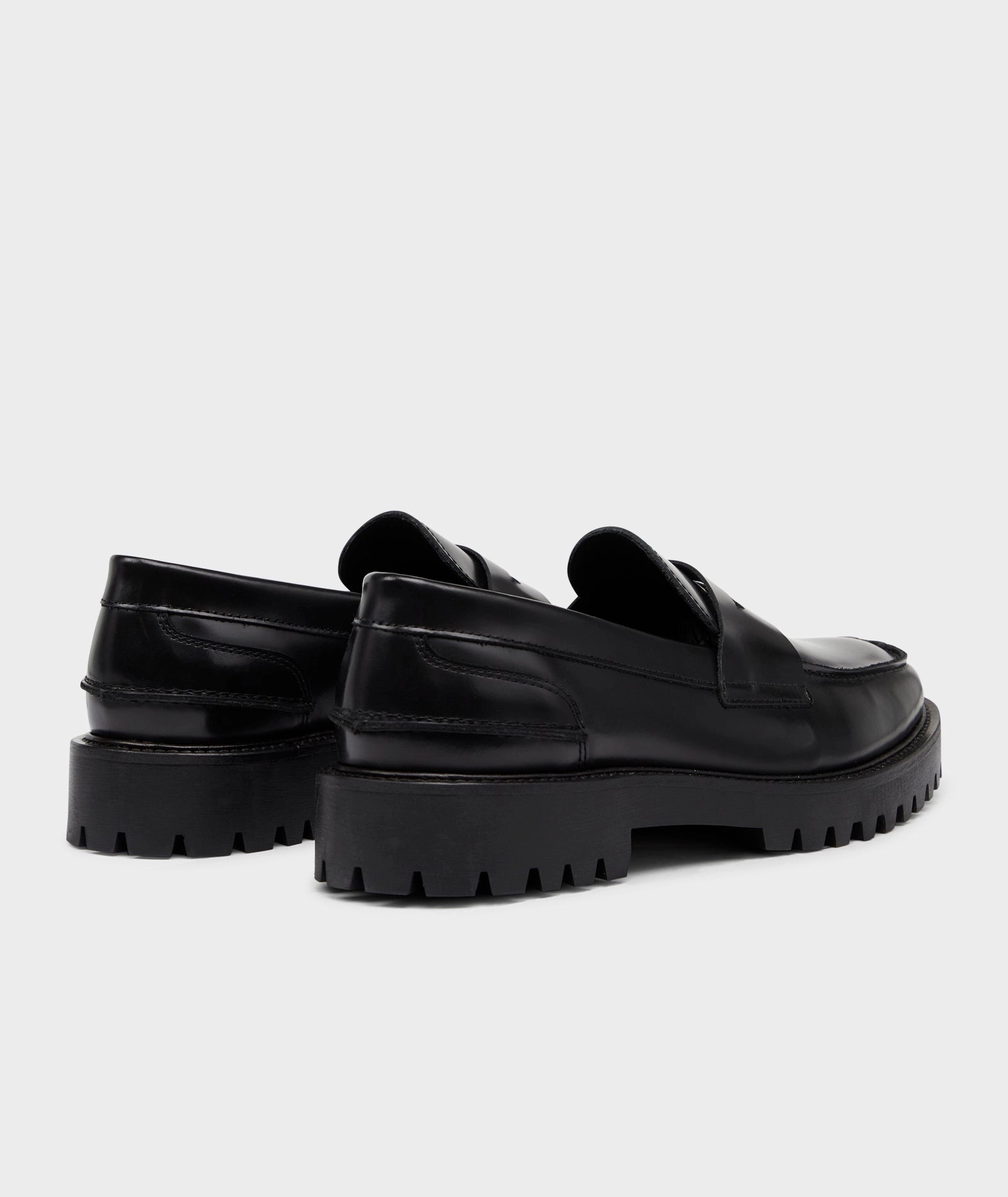 Double Buckle Loafers Aaron Penny Loafer - Black Polido