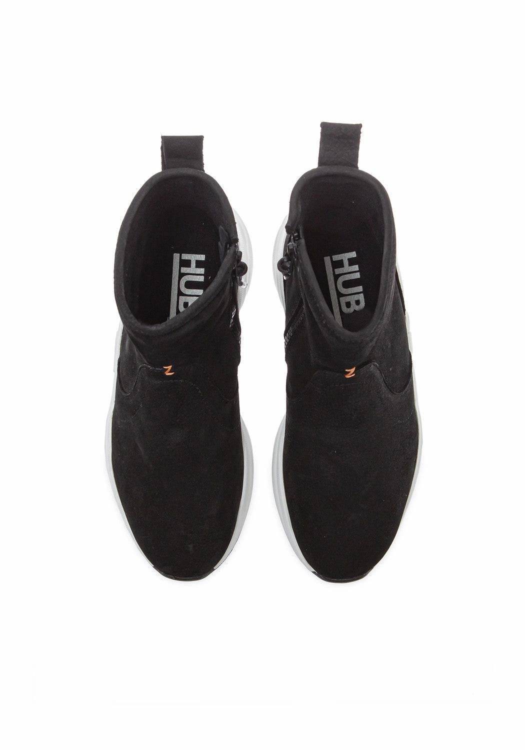 Warme Hohe Stiefel Rock High N42 Nubuck/Terry blk/offwhite