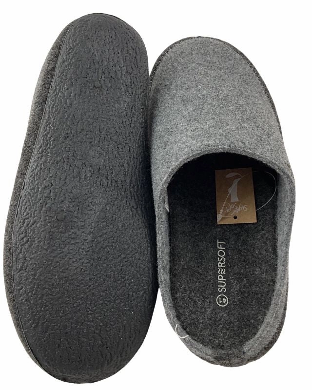 Tanzen In Pantoffeln SUPERSOFT Herren Hausschuhe  Pantoffeln 511 190 GREY