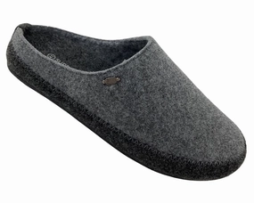 SUPERSOFT Herren Hausschuhe  Pantoffeln 511 190 GREY Mann In Bademantel Und Pantoffeln