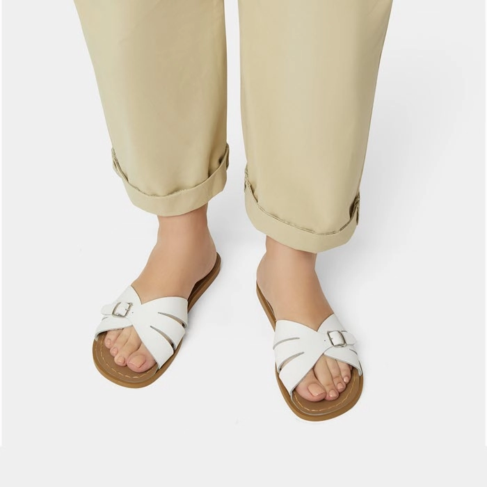 Julia Brown Sandalen Salt Water Sandalen CLASSIC SLIDES white