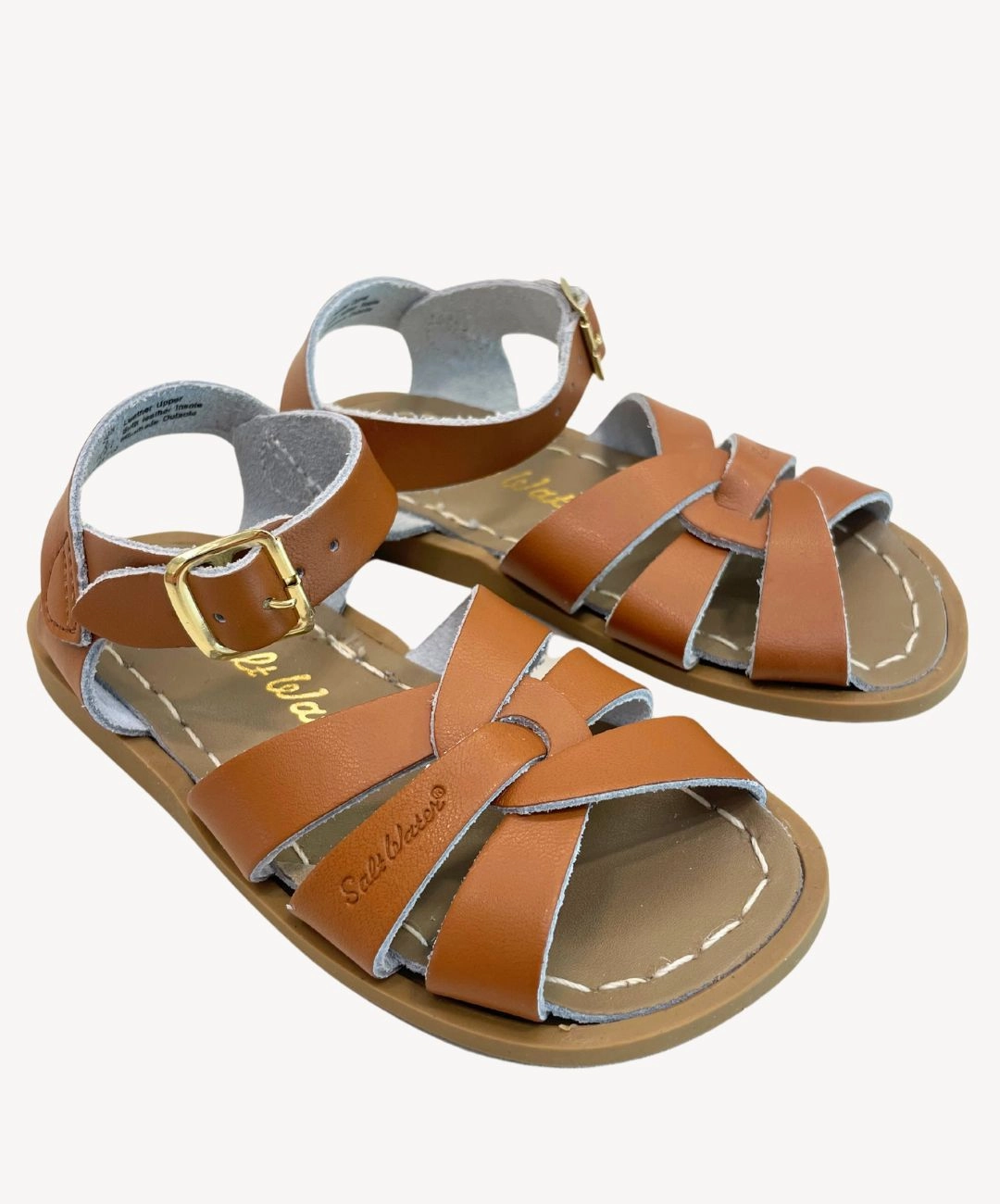 Saltwatersandals Original Tan Kinder. Windsor Sandalen