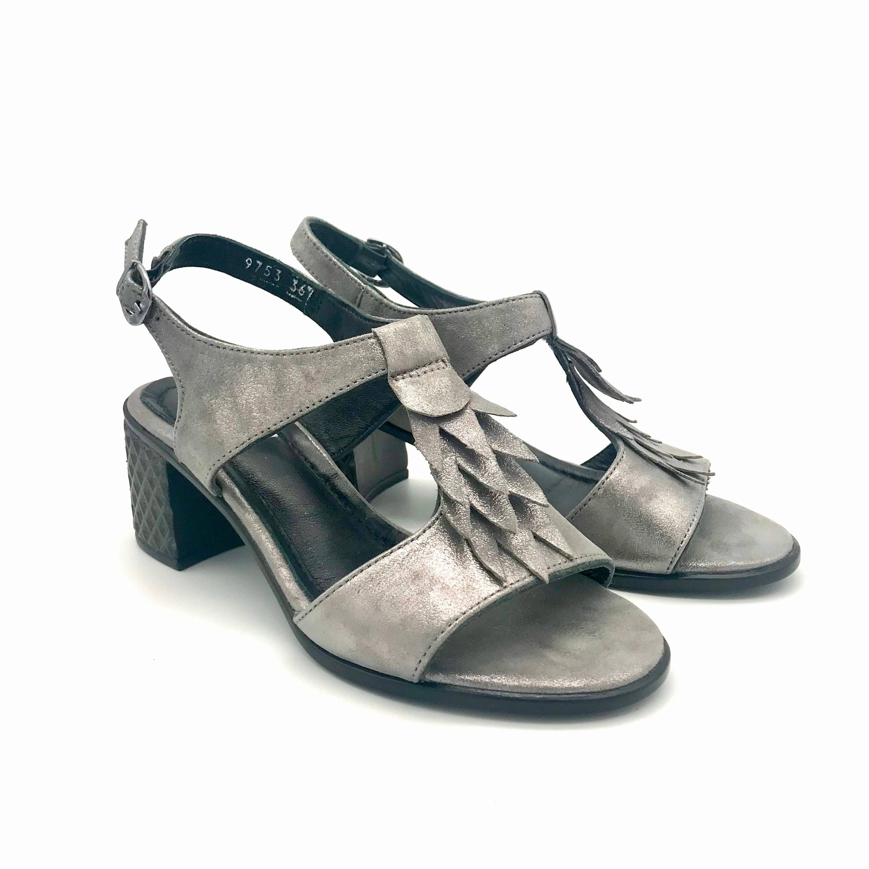 Sandalen Silber Leder Sandalen Tajo