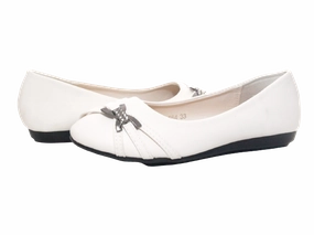 Mdchen Slipper Halbschuhe Ballerina Loafer Mokassins Slip On Flats Freizeit White # 564 Royal Class Lederschuhe