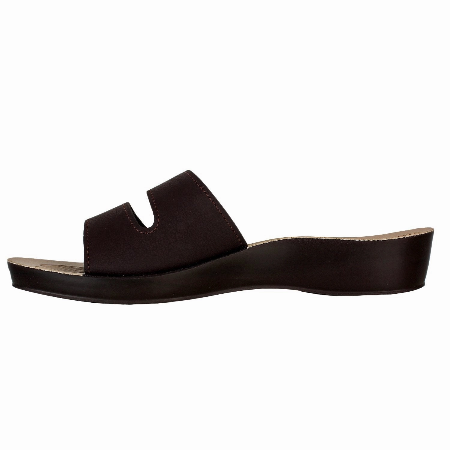 Aerowalk Women Slipper #0402 - BROWN Pantoffeln Schuhe Mit Holzsohle