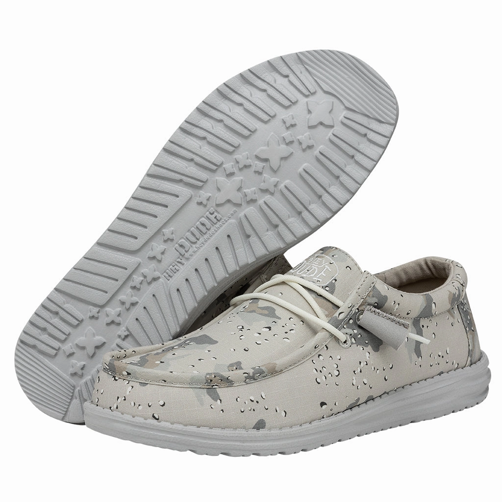 Lederschuhe Salz Fecken Wally Camouflage Herren - Greyscale Desert Camo