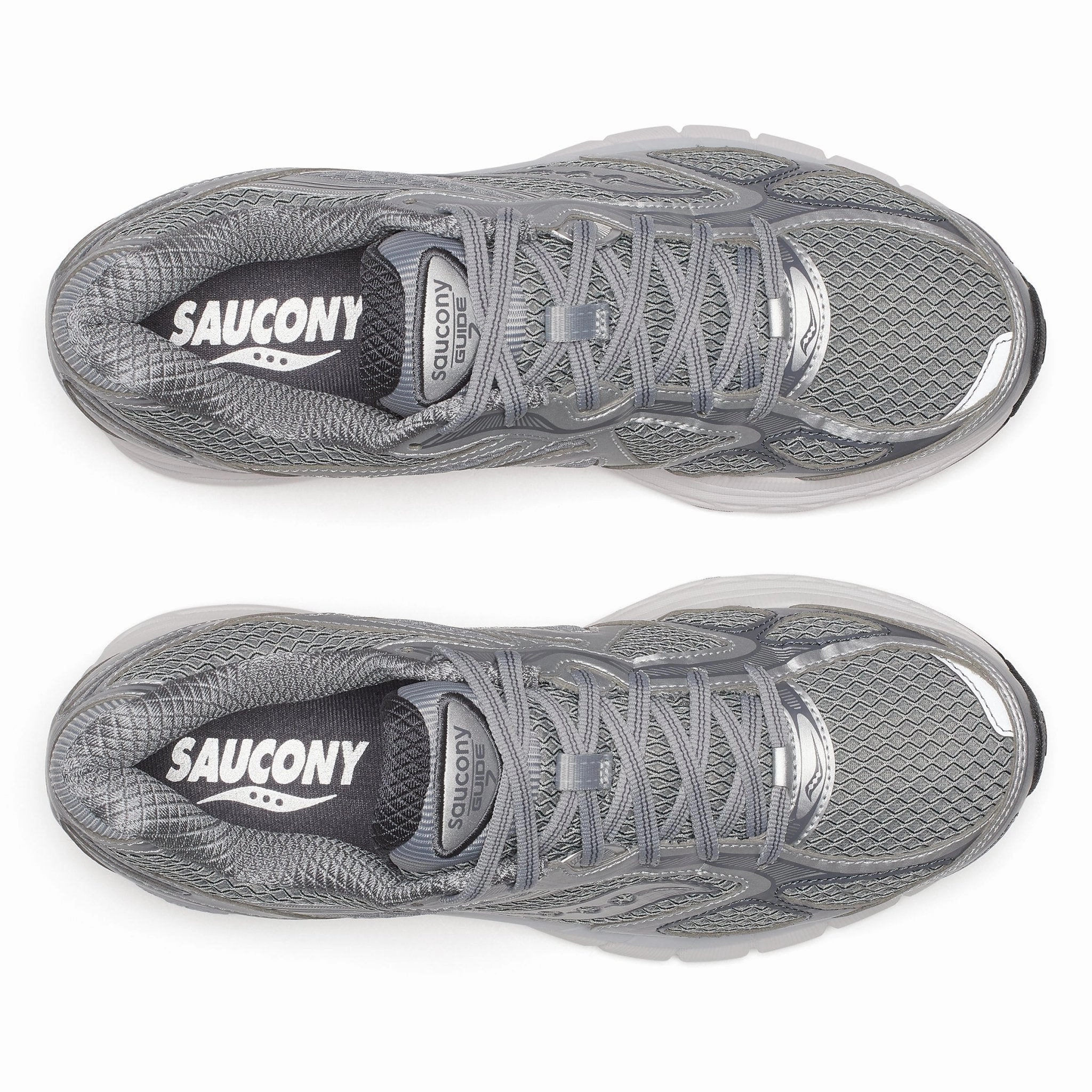 Saucony Progrid Guide 7 Grey Silver Court Suede Sneaker