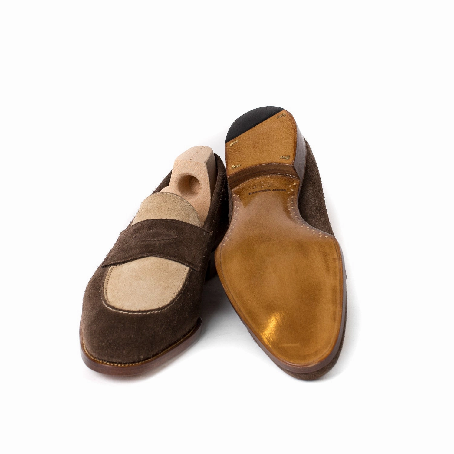 Chunky Platform Loafers Loafer "Dress Spectator" aus zweifarbigem Rauhleder - reine Handarbeit