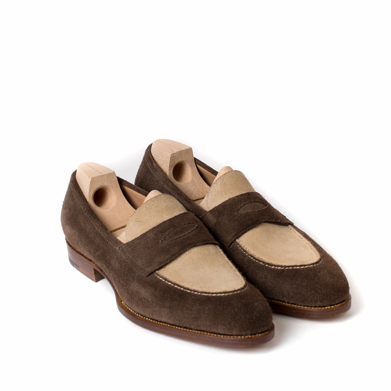 Basket Loafers Loafer "Dress Spectator" aus zweifarbigem Rauhleder - reine Handarbeit