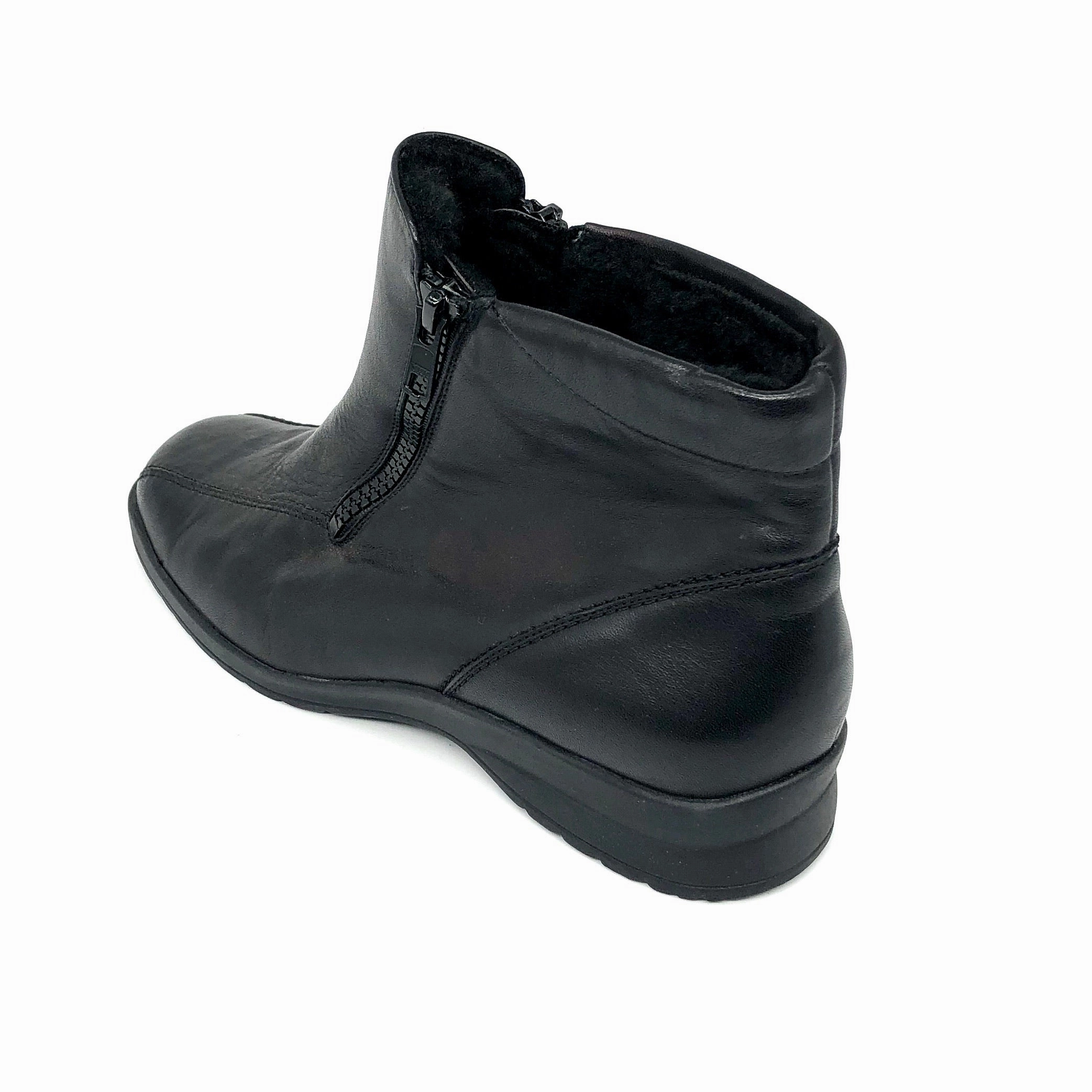 Damen Reissverschluss Stiefel Warmfutter Schwarz Semler 11723 Stiefel Comfortex