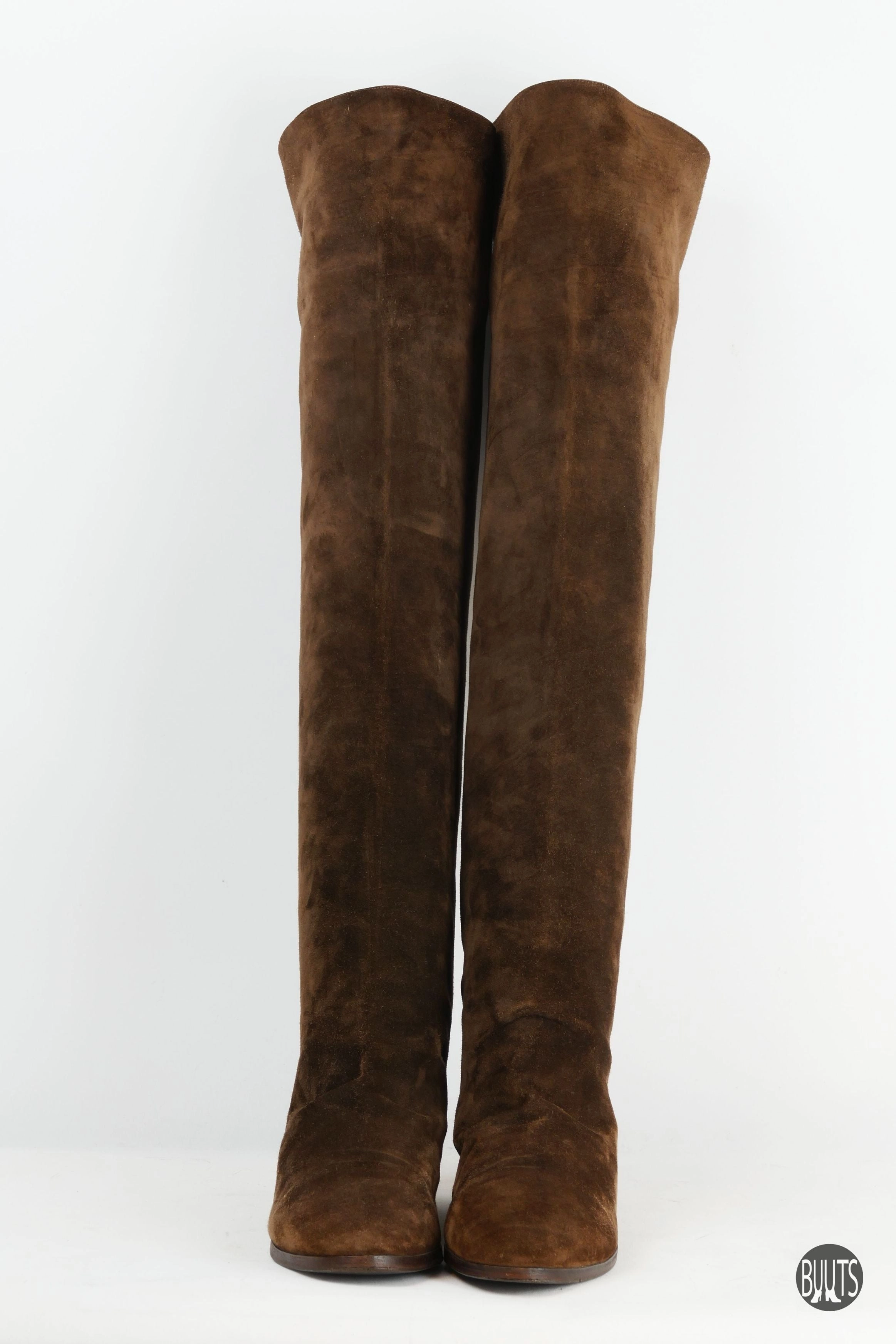 Buffalo Stiefel Vintage-Stiefel Wildleder dunkelbraun