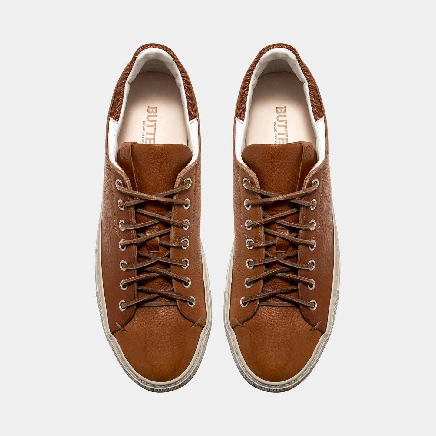 Sneaker Hoher Absatz BUTTERO 8850 TANINO SNEAKERS CUOIO / BIANCO