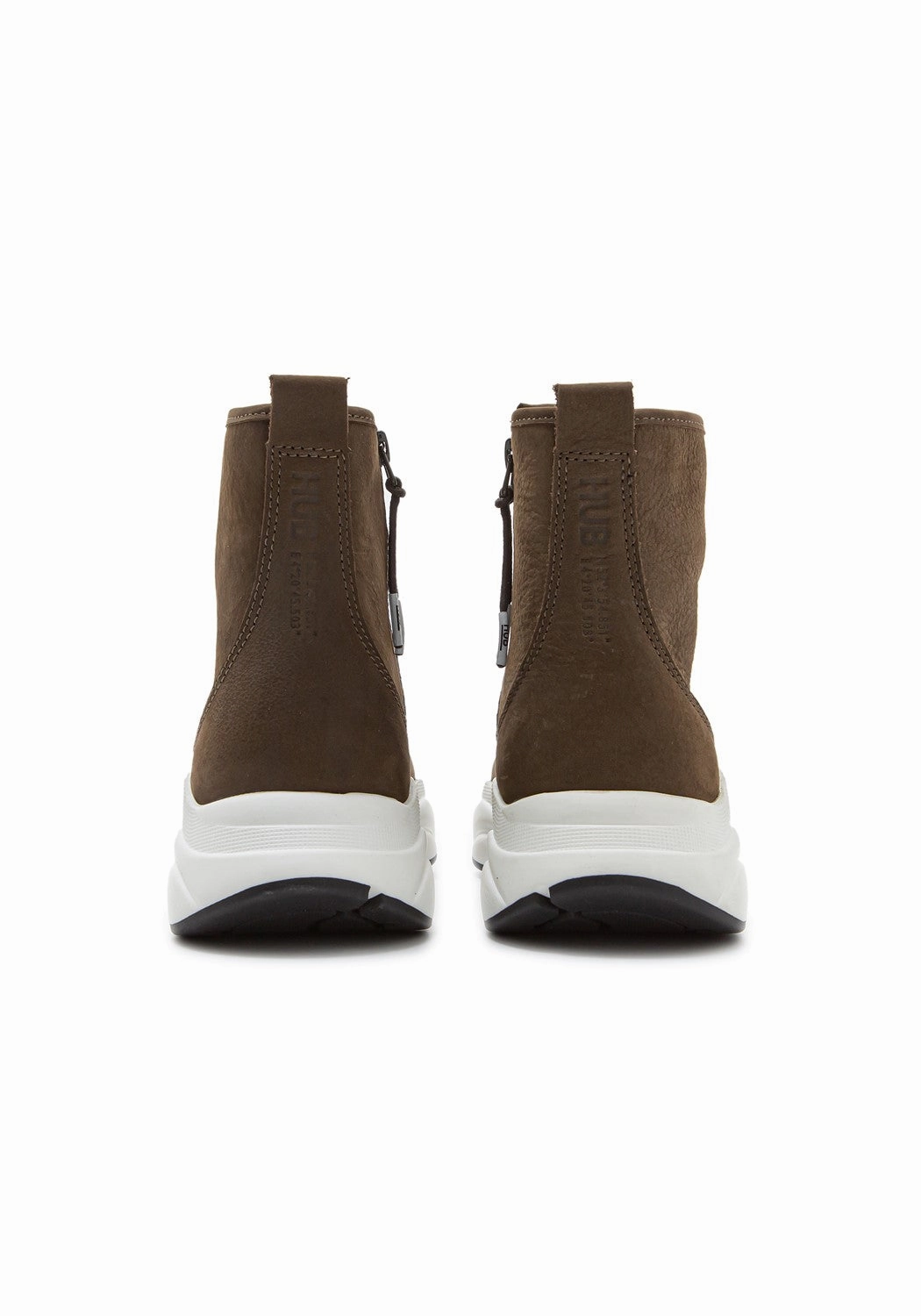 Under Knee Stiefel Absatz Rock High N42 Nubuck/Terry dk.moss/owht