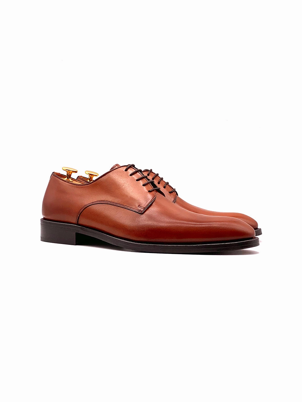 Herrenschuh  London - Kalbsleder Cognac Lederschuhe Nass Heizung