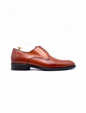 Schöne Lederschuhe Herrenschuh  London - Kalbsleder Cognac