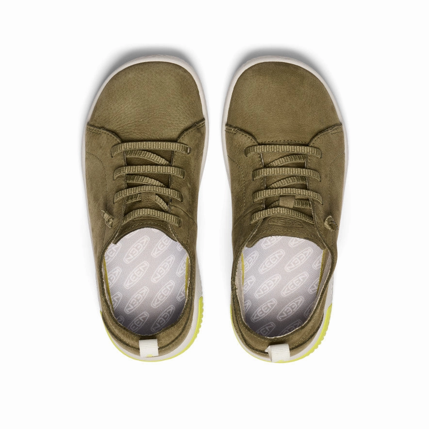 Weiße Stoff Sneaker Reinigen Hausmittel Big Kids' KNX Leather Sneaker  |  Martini Olive/Evening Primrose