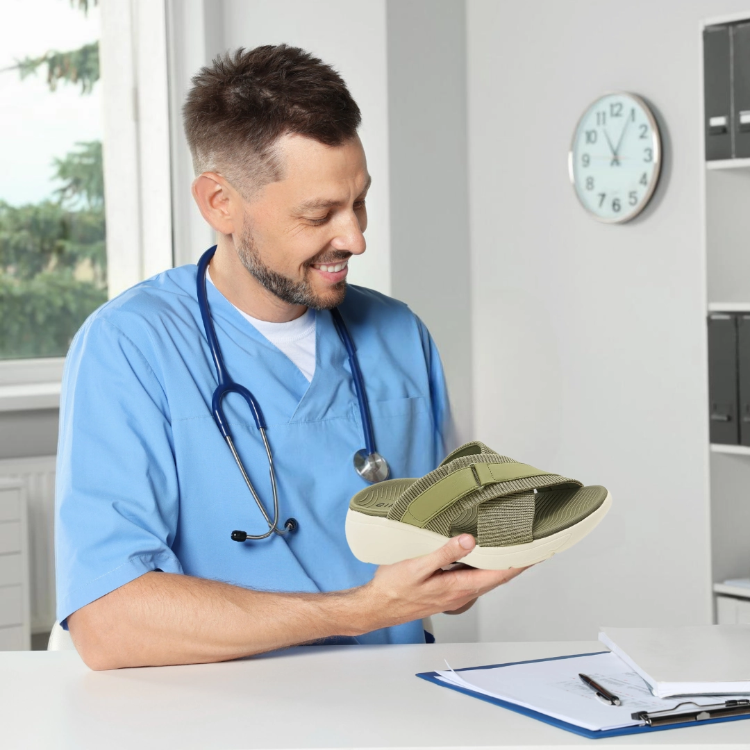 Designer Sandalen Flach Orthocomfort - patentierte, orthopdische Sandalen fr Schmerzlinderung