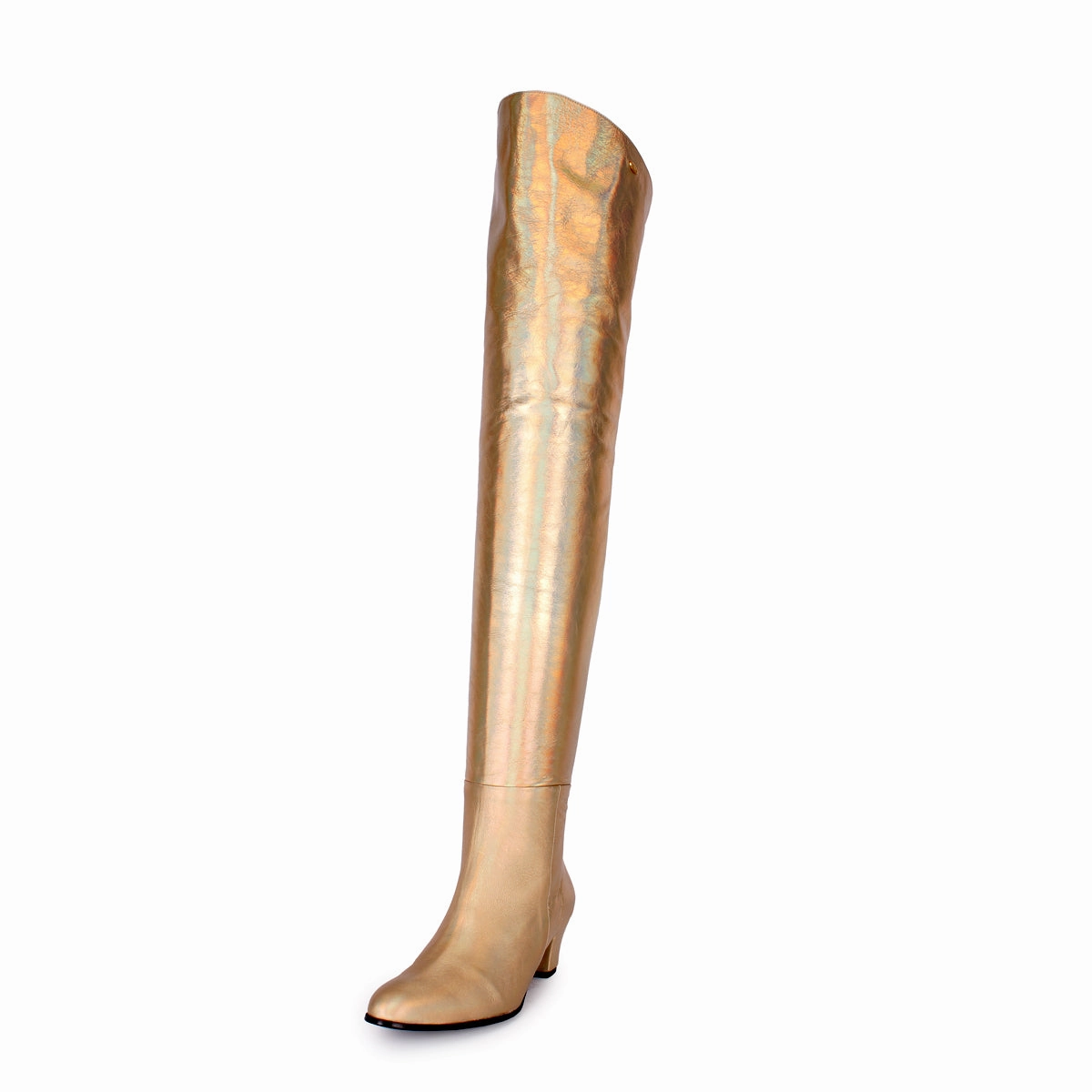 Overkneestiefel "Frdrique Bel" (Modell 595) Leder gold Pomar Stiefel