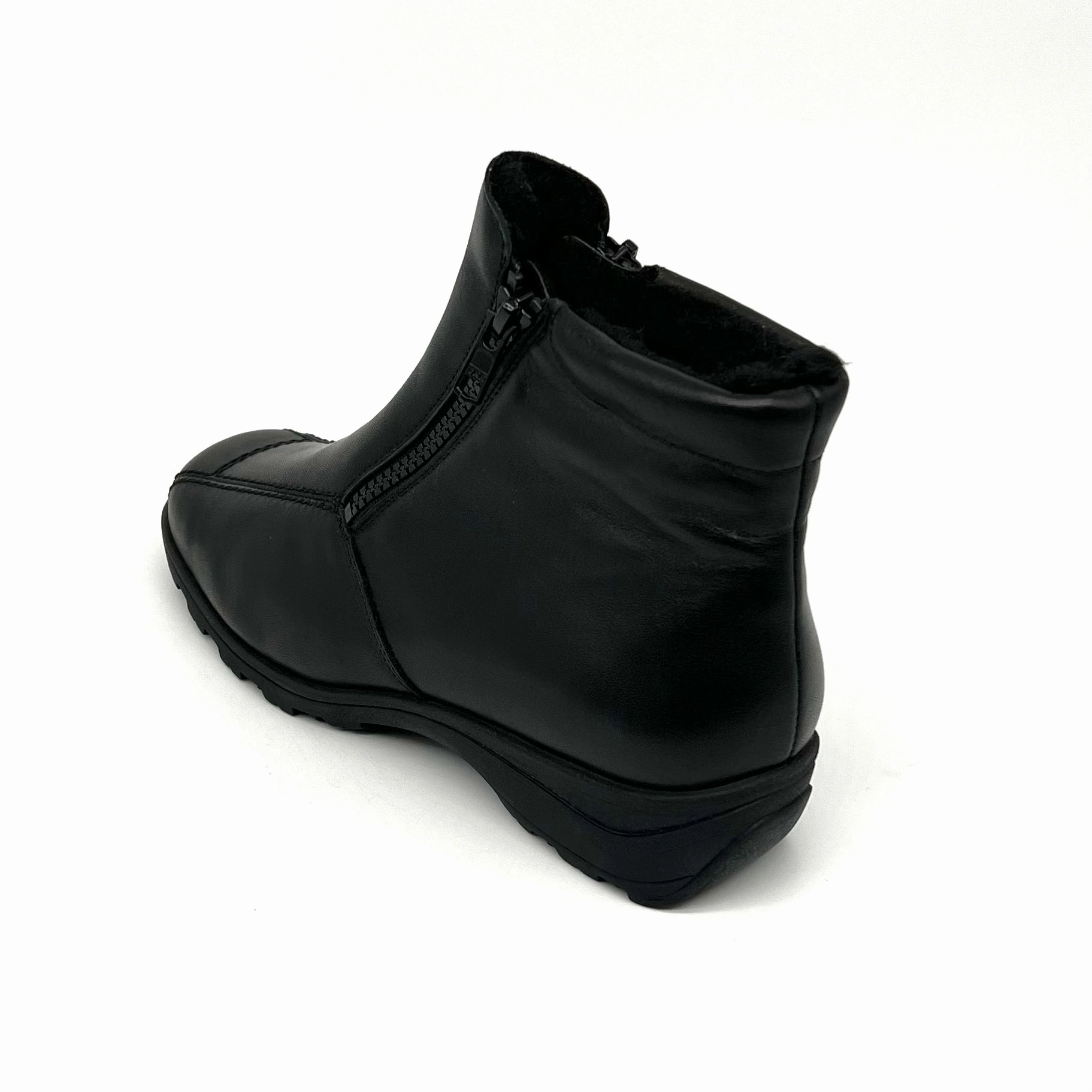 Bw Stiefel Alte Art Damen Reissverschluss Stiefel Warmfutter Schwarz Semler 17782